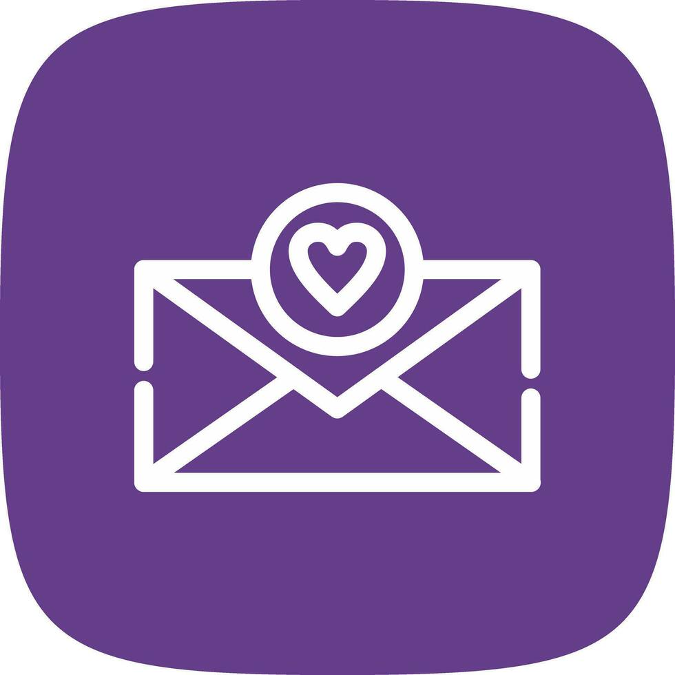 diseño de icono creativo de carta de amor vector