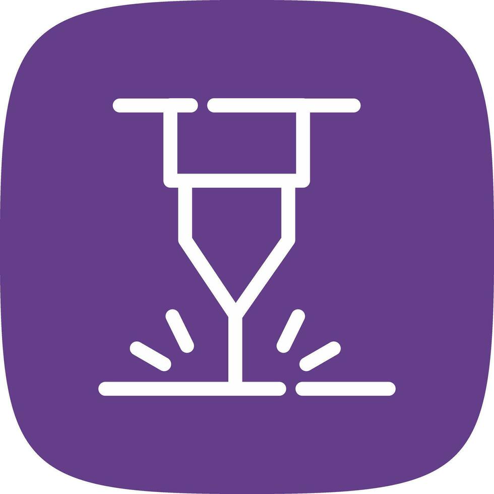 Water Cutting Machine Creative Icon Design vector