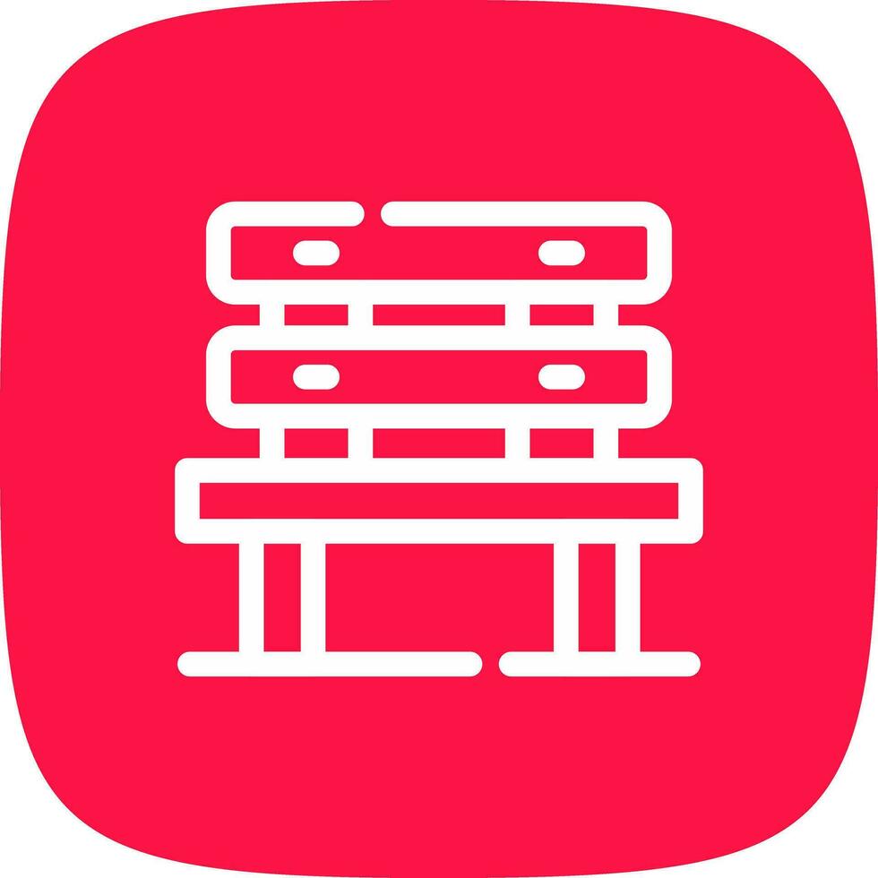 Bench Creative Icon Design vector