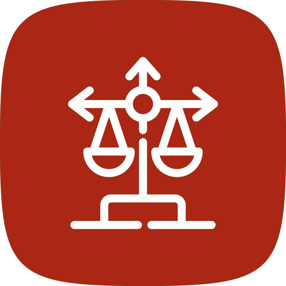Balance Scale Creative Icon Design vector
