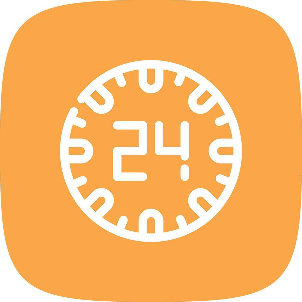 24 Hours Creative Icon Design vector