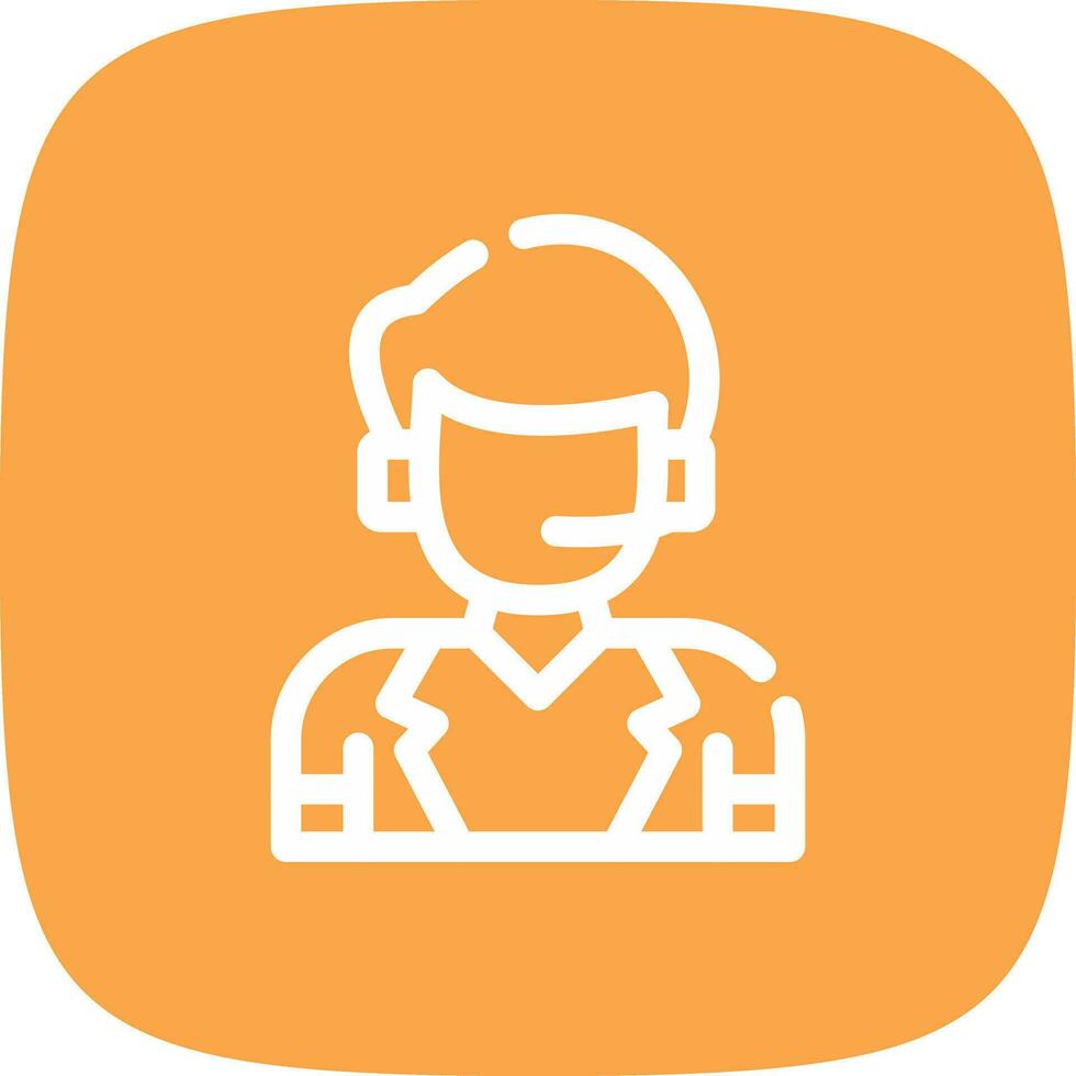 Telephonist Creative Icon Design vector