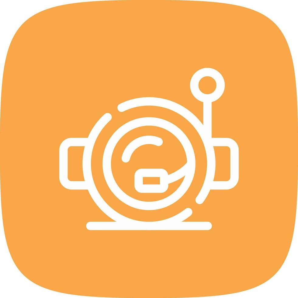 Astronaut Helmet Creative Icon Design vector