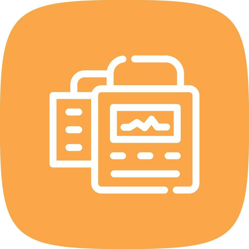 Defibrillator Creative Icon Design vector