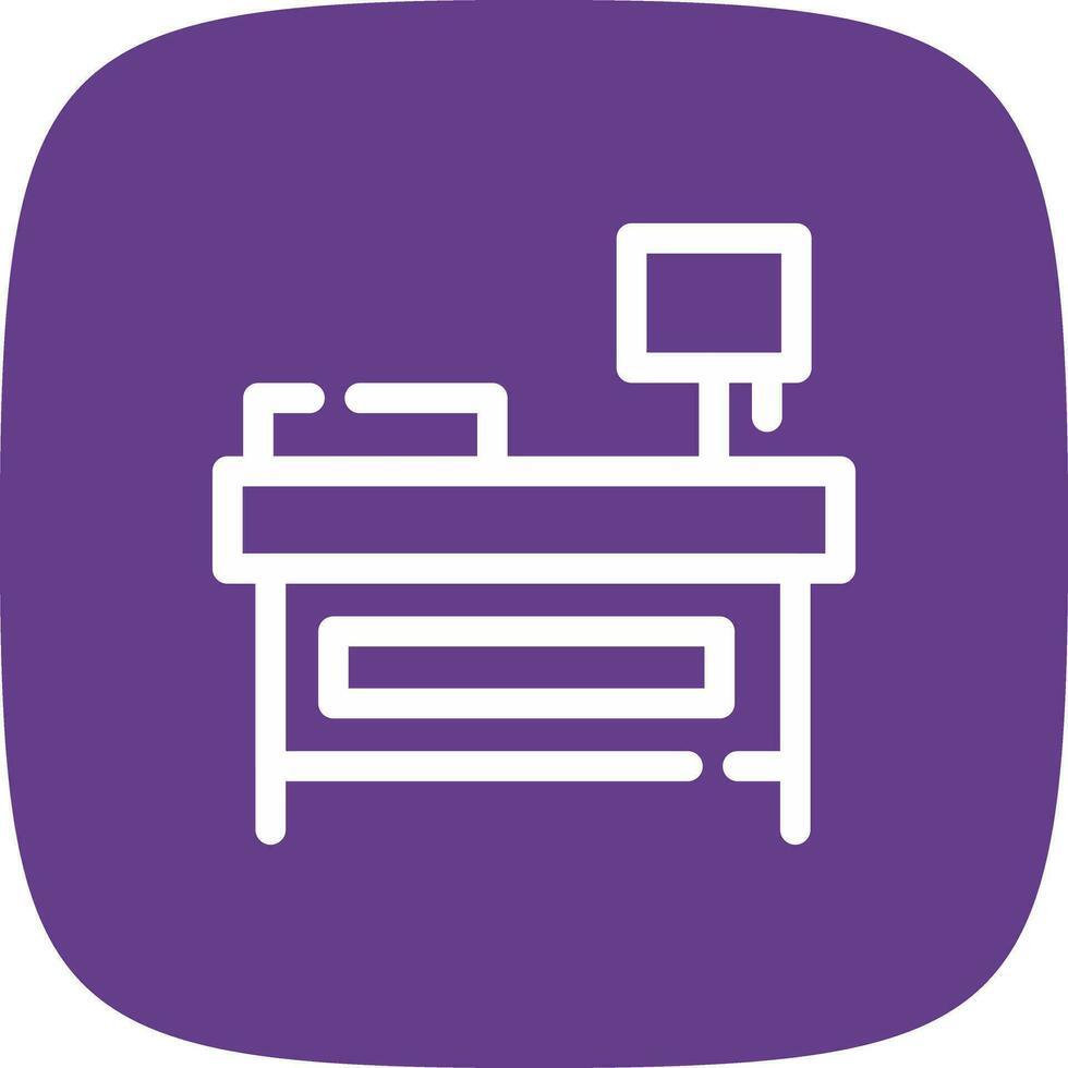 Bedside Table Creative Icon Design vector