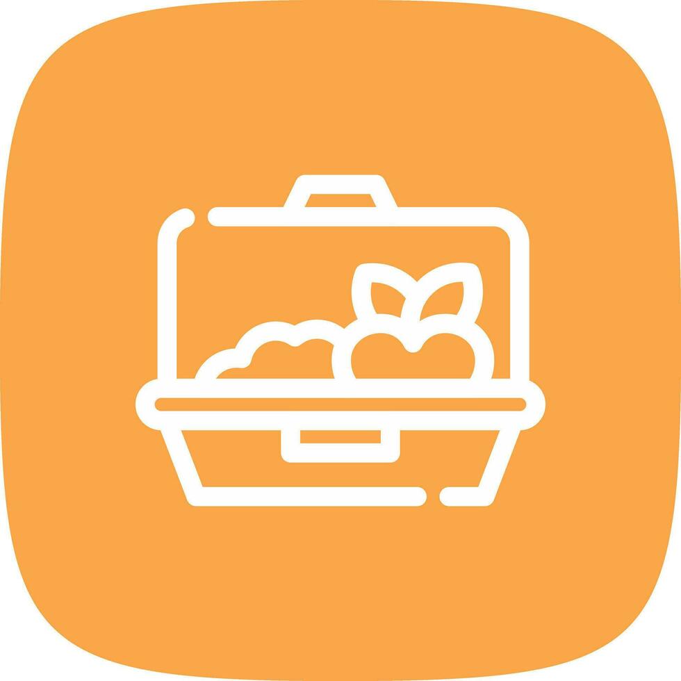 Lunch Box Creative Icon Design vector