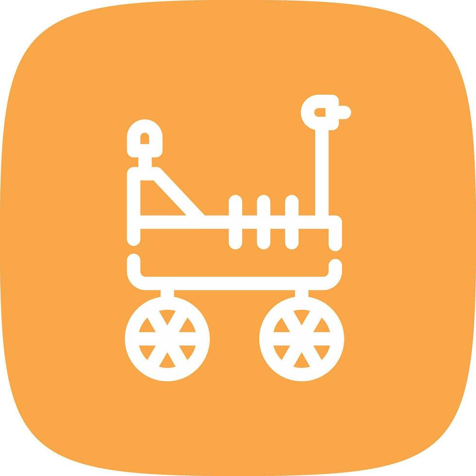 Mars Rover Creative Icon Design vector