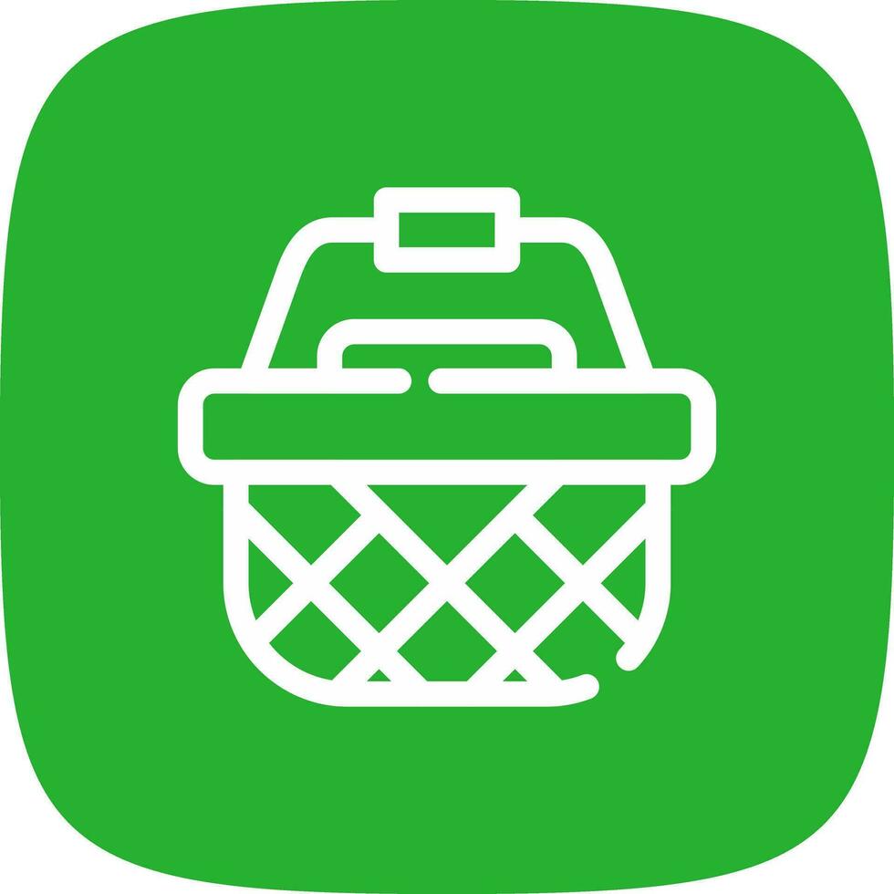 Picnic Basket Creative Icon Design vector