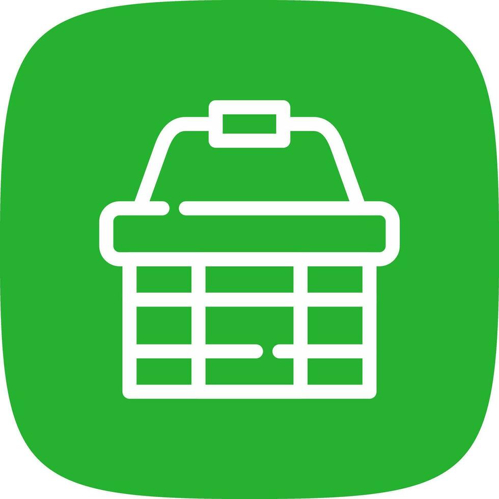 Picnic Basket Creative Icon Design vector