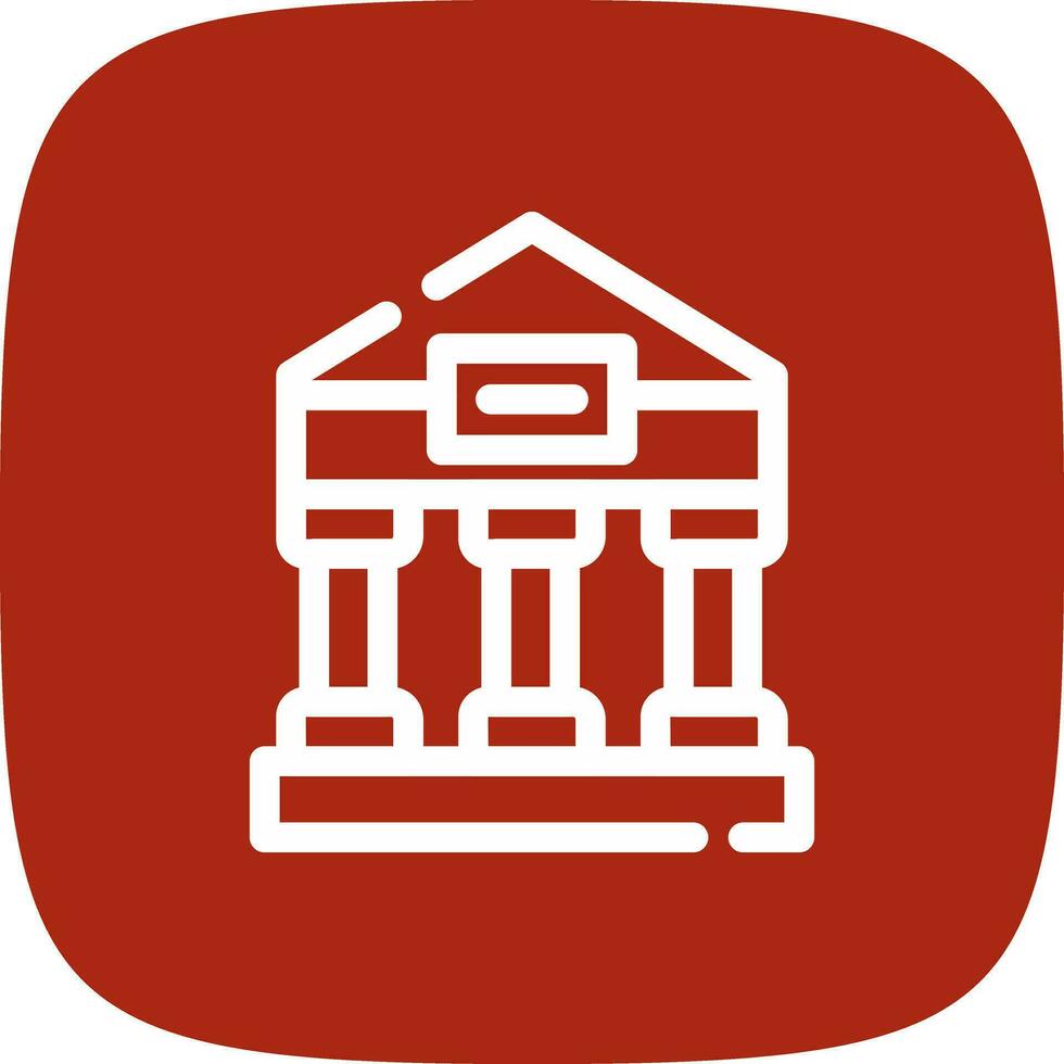 Greek Temple Creative Icon Design vector