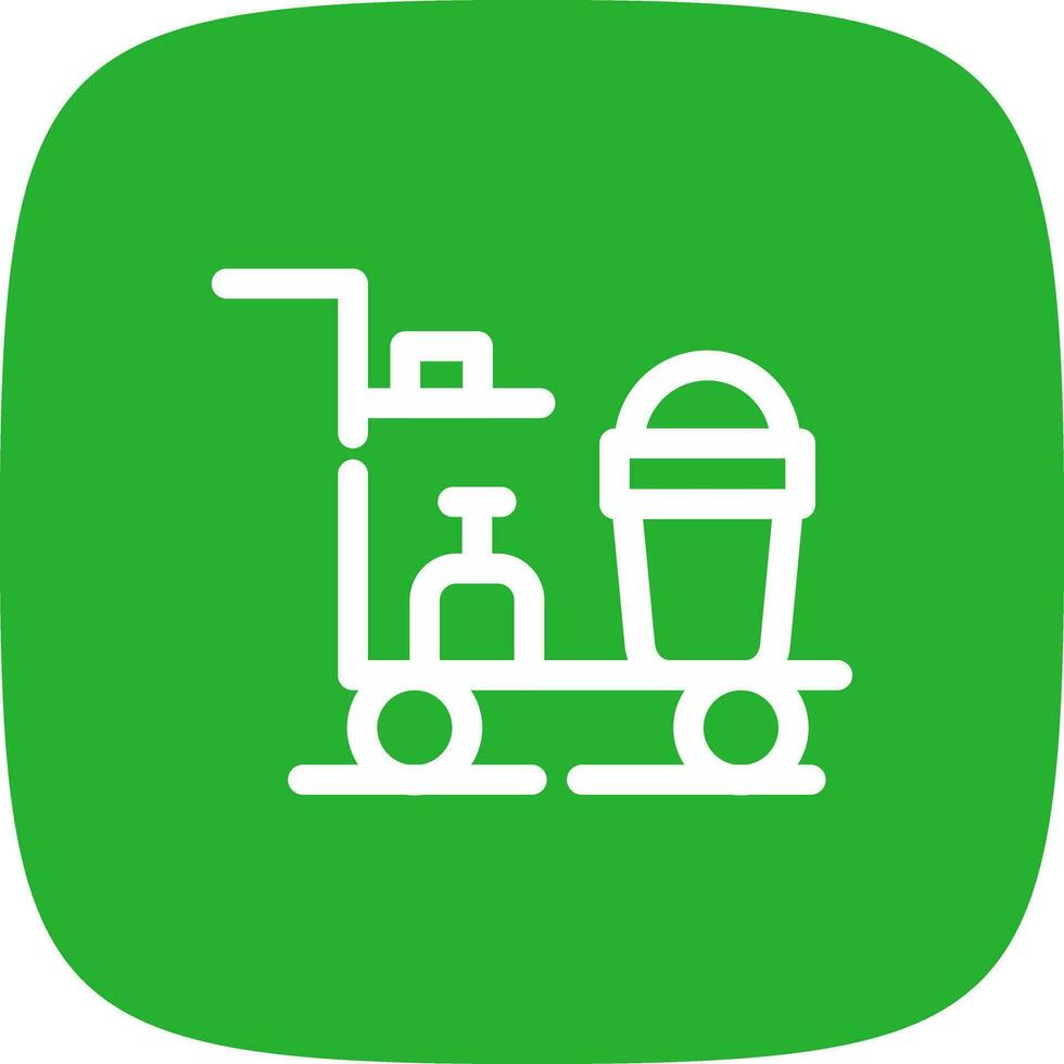 Cleaning Cart Creative Icon Design vector