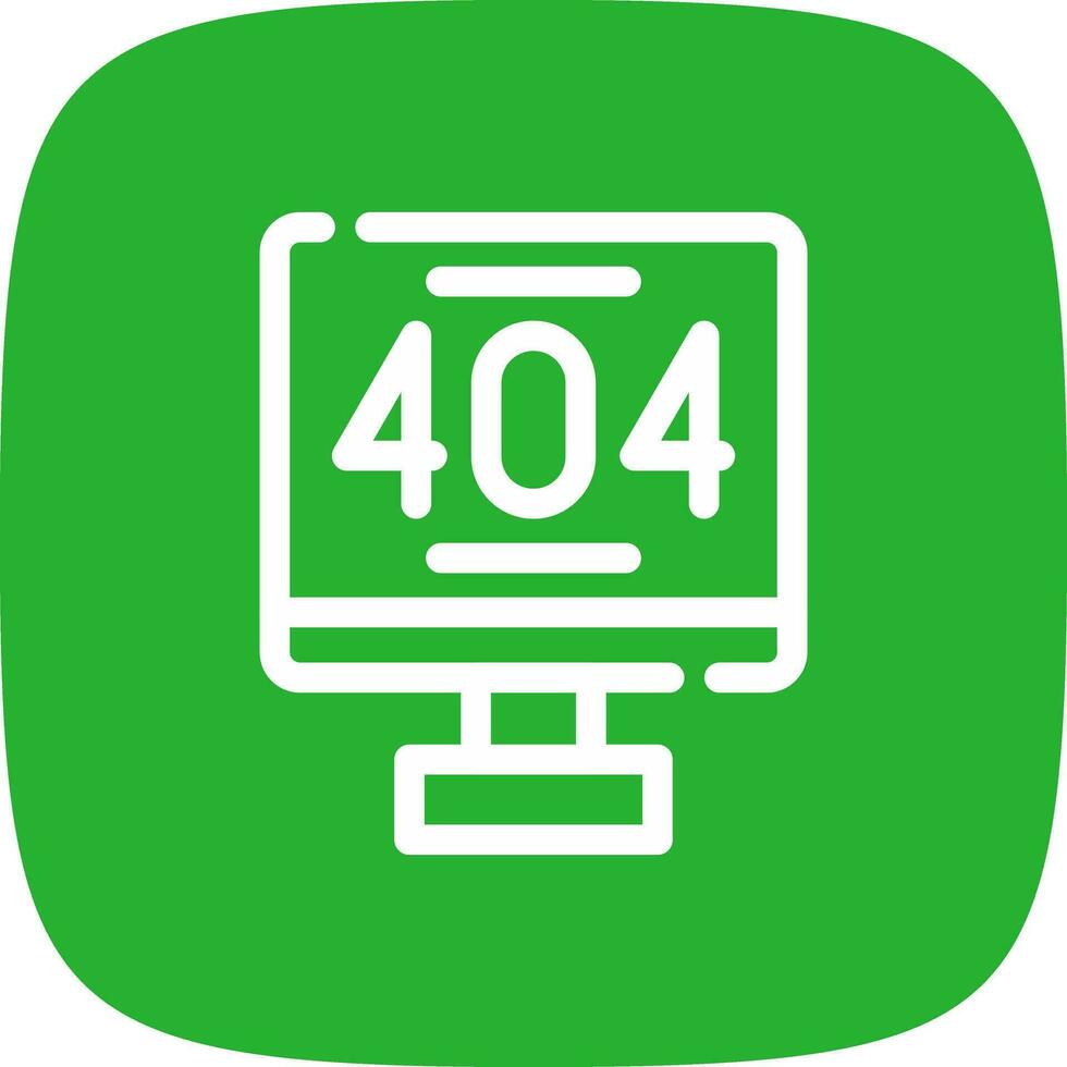 Error 404 Creative Icon Design vector