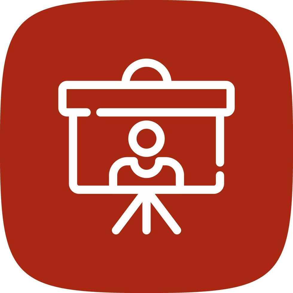 Projector Screen Creative Icon Design vector