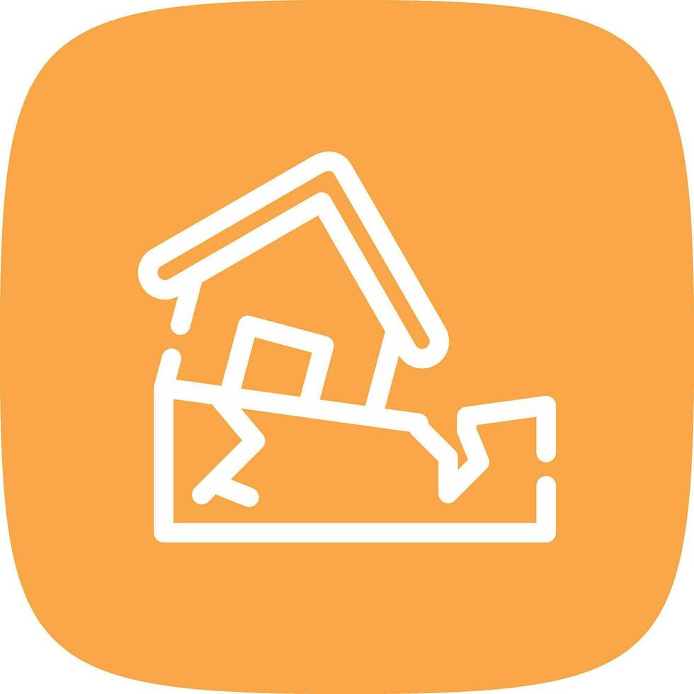 Earthquake Creative Icon Design vector
