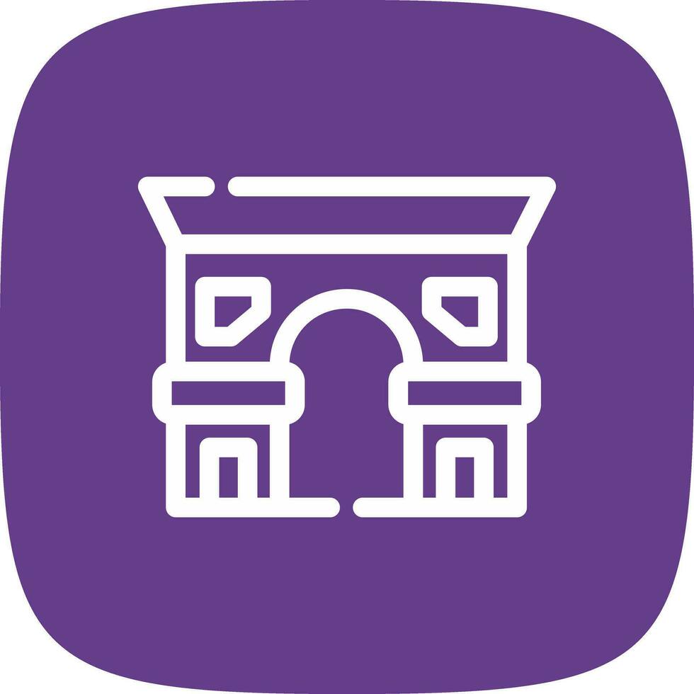 Arc De Triomphe Creative Icon Design vector
