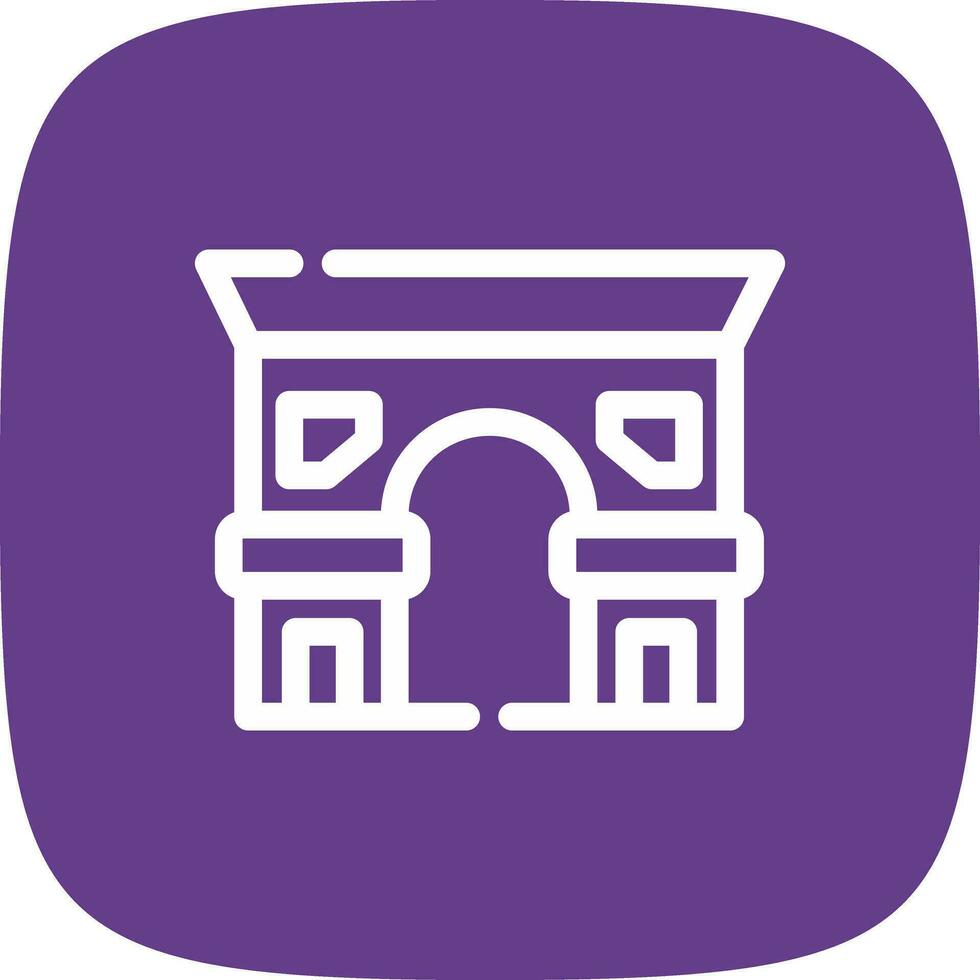 diseño de icono creativo de arc de triomphe vector