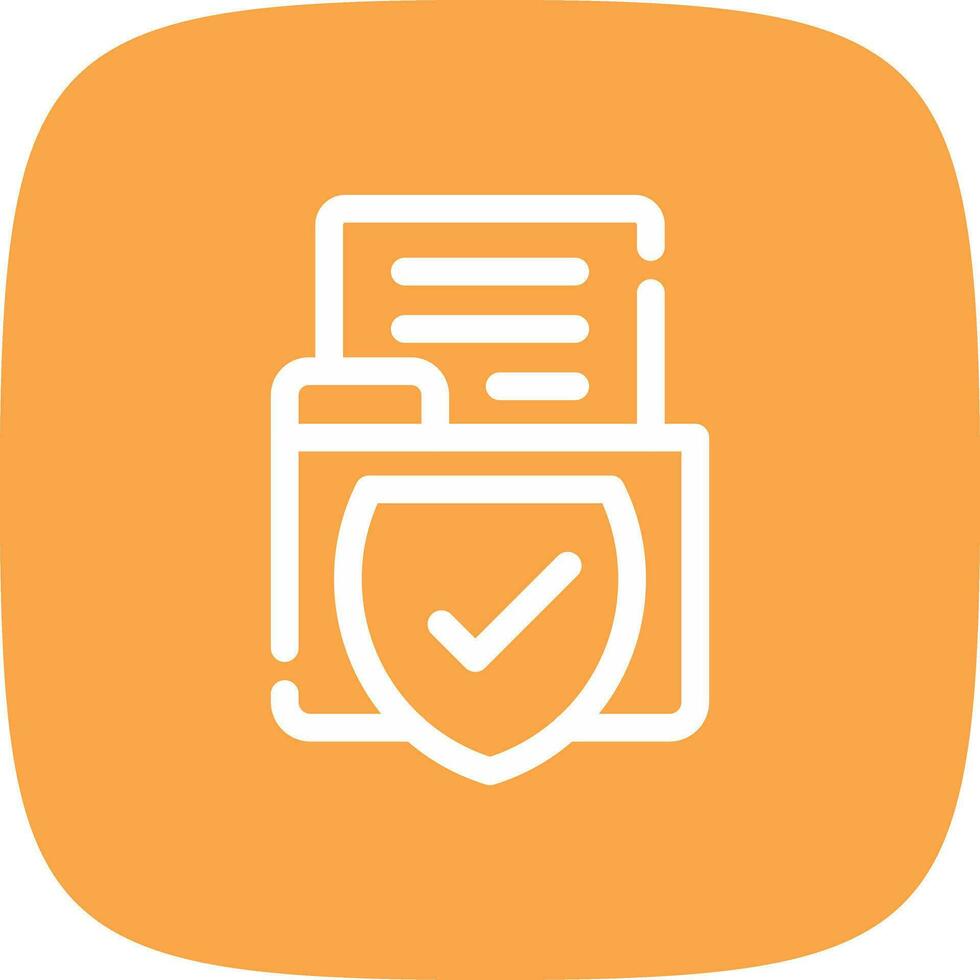 Secured Backup Creative Icon Design vector