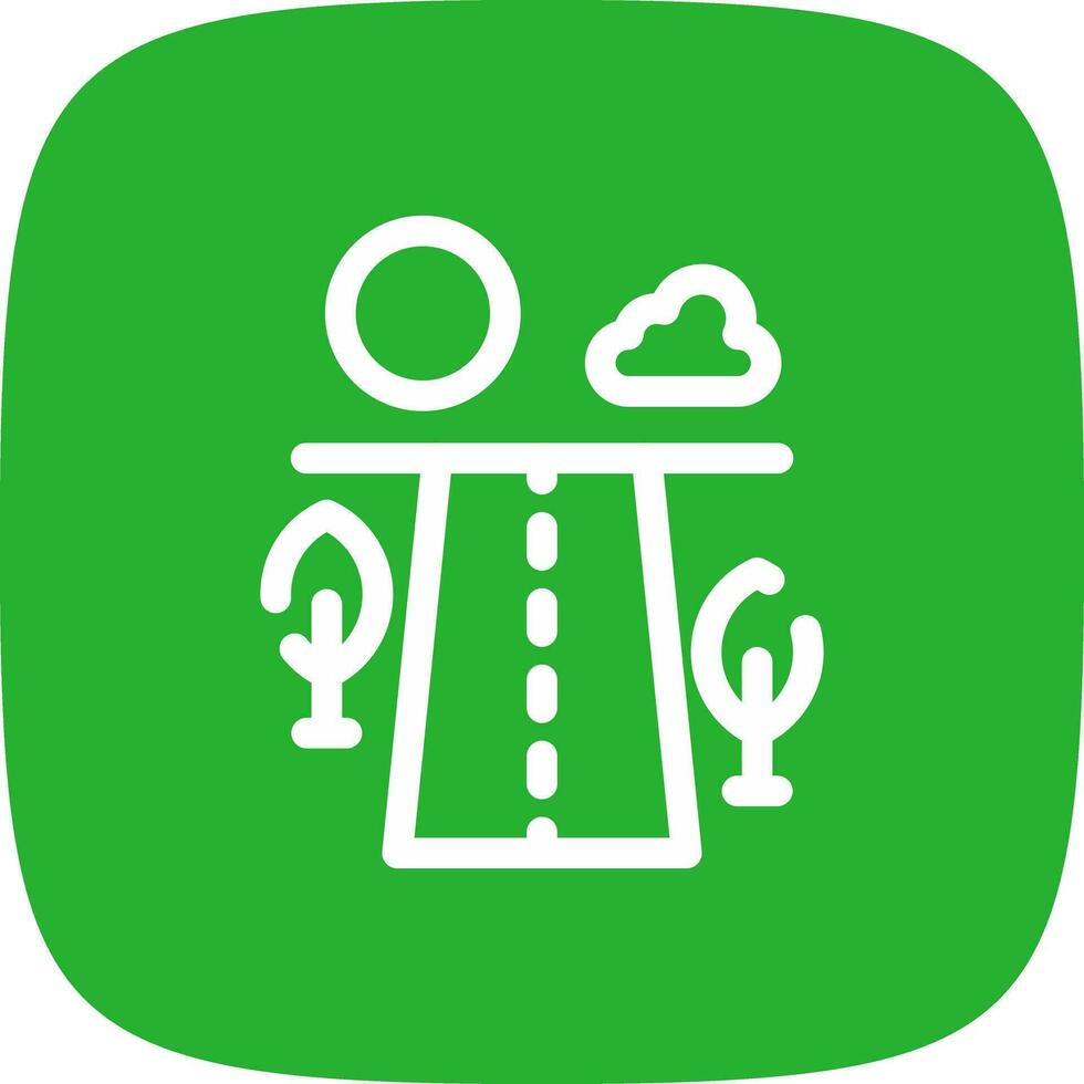 Road Landscape Creative Icon Design vector