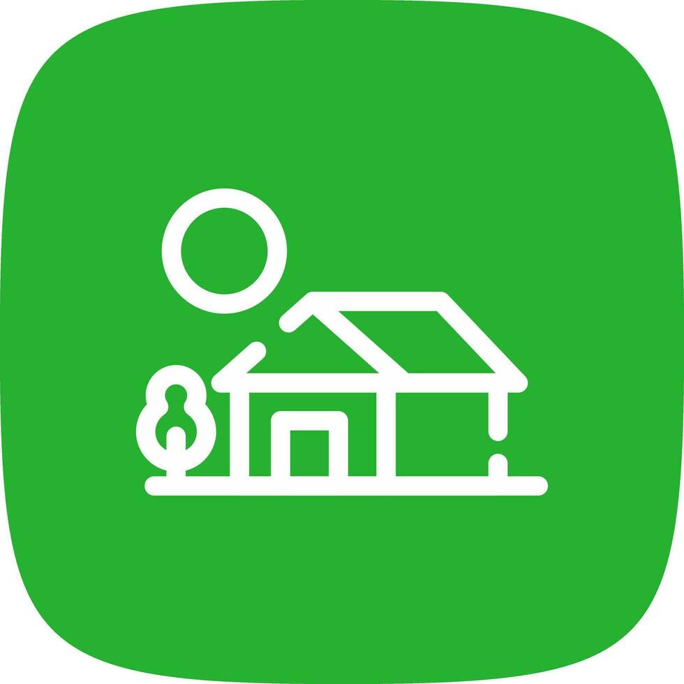 Village Landscape Creative Icon Design vector