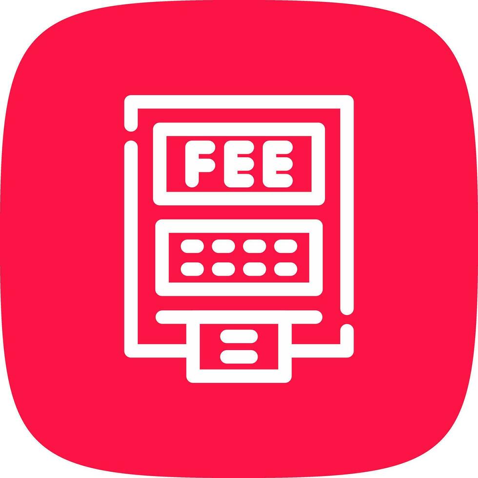 ATM Fees Creative Icon Design vector