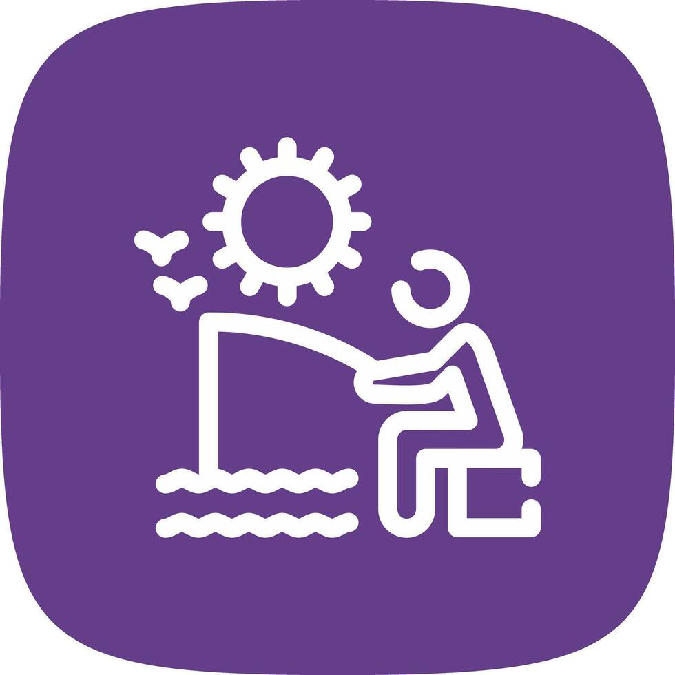Summer Fishing Creative Icon Design vector