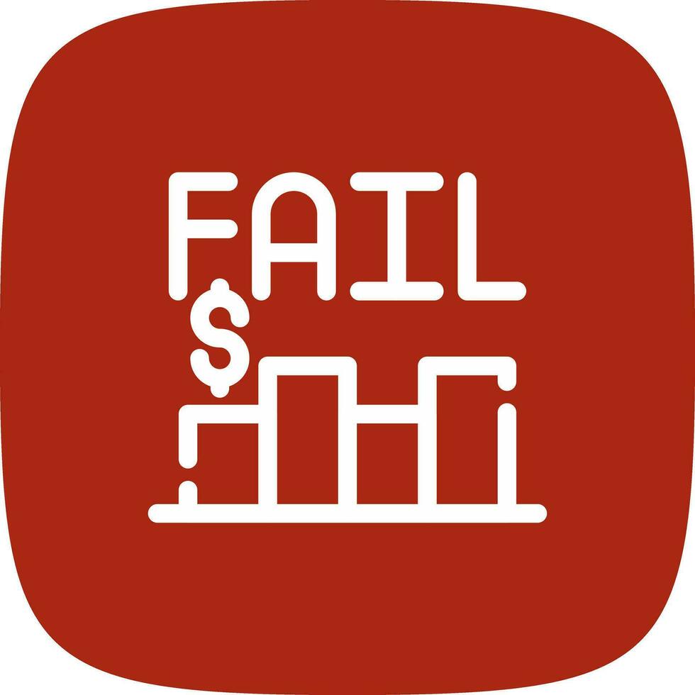 Business Fail Creative Icon Design vector