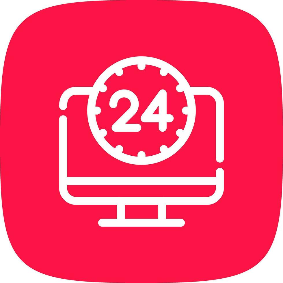24 7 Monitoring Creative Icon Design vector