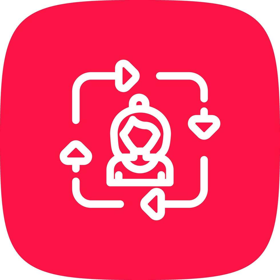 Job Rotation Creative Icon Design vector