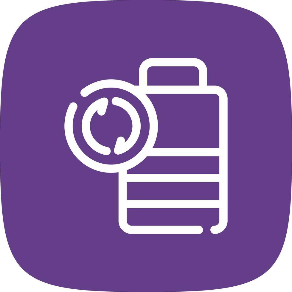 Battery Recyclings Creative Icon Design vector