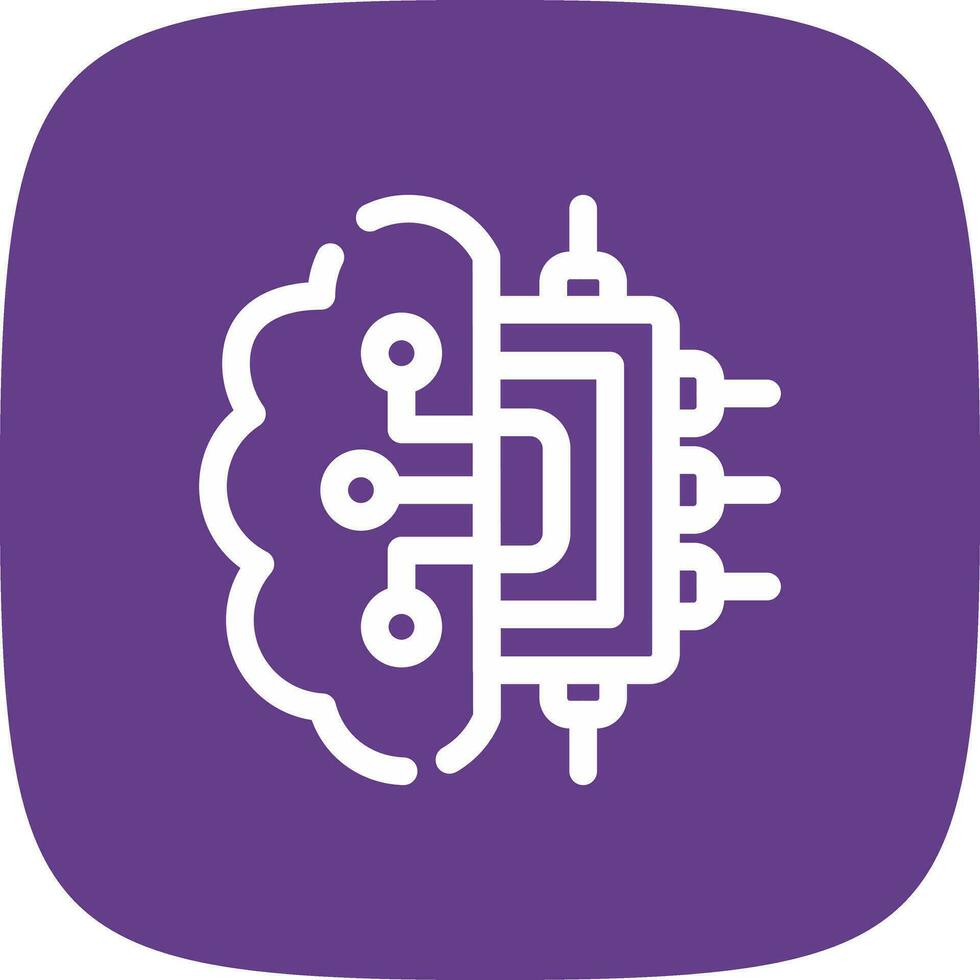 Brain Circuit Creative Icon Design vector