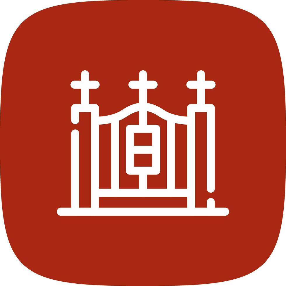 Cemetery Gate Creative Icon Design vector