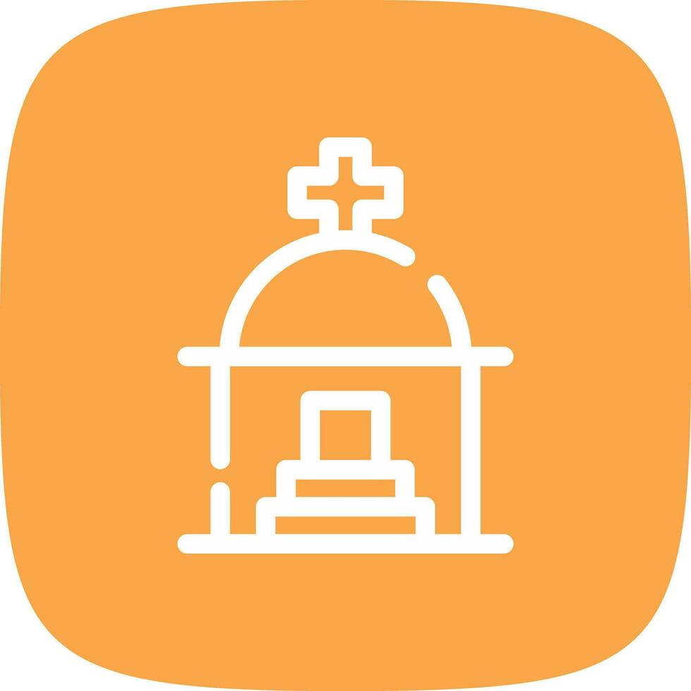 Mausoleum Creative Icon Design vector