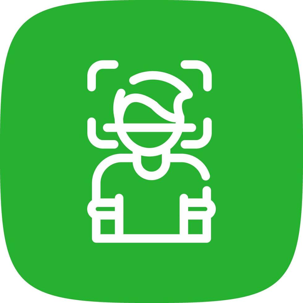 Face Scanner Creative Icon Design vector