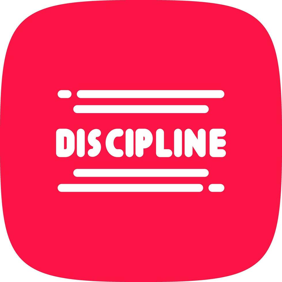 Discipline Creative Icon Design vector