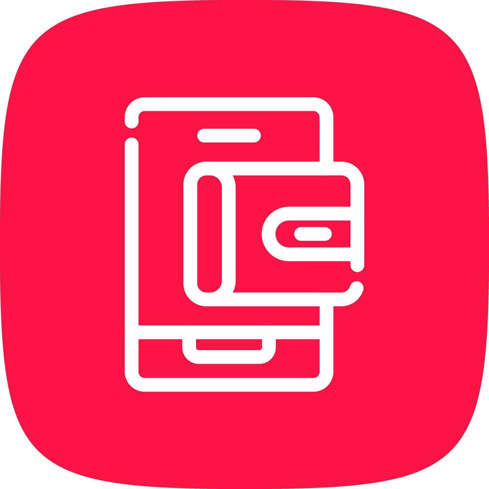 Mobile Wallet Creative Icon Design vector