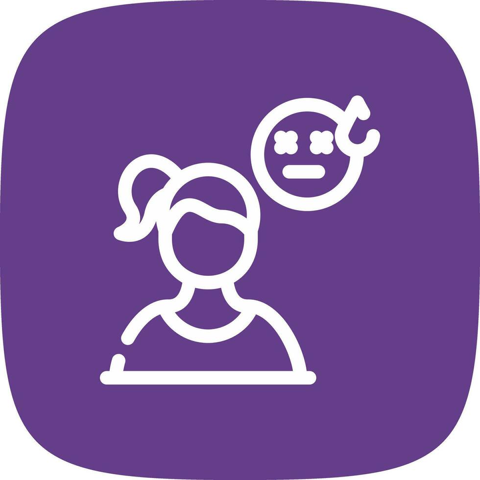 Exhausted Creative Icon Design vector