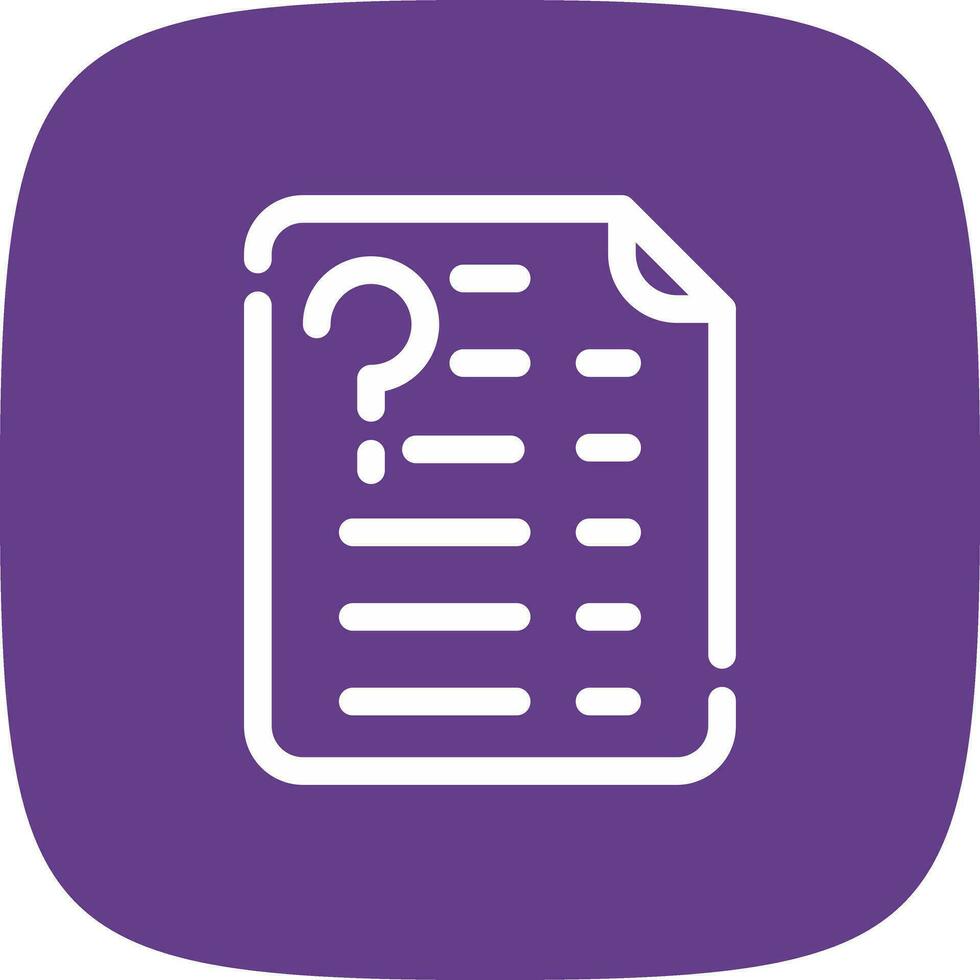 Question Creative Icon Design vector