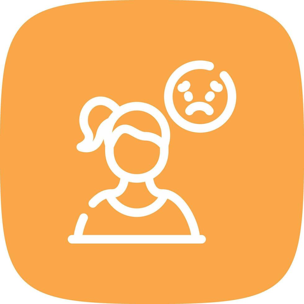 Afraid Creative Icon Design vector