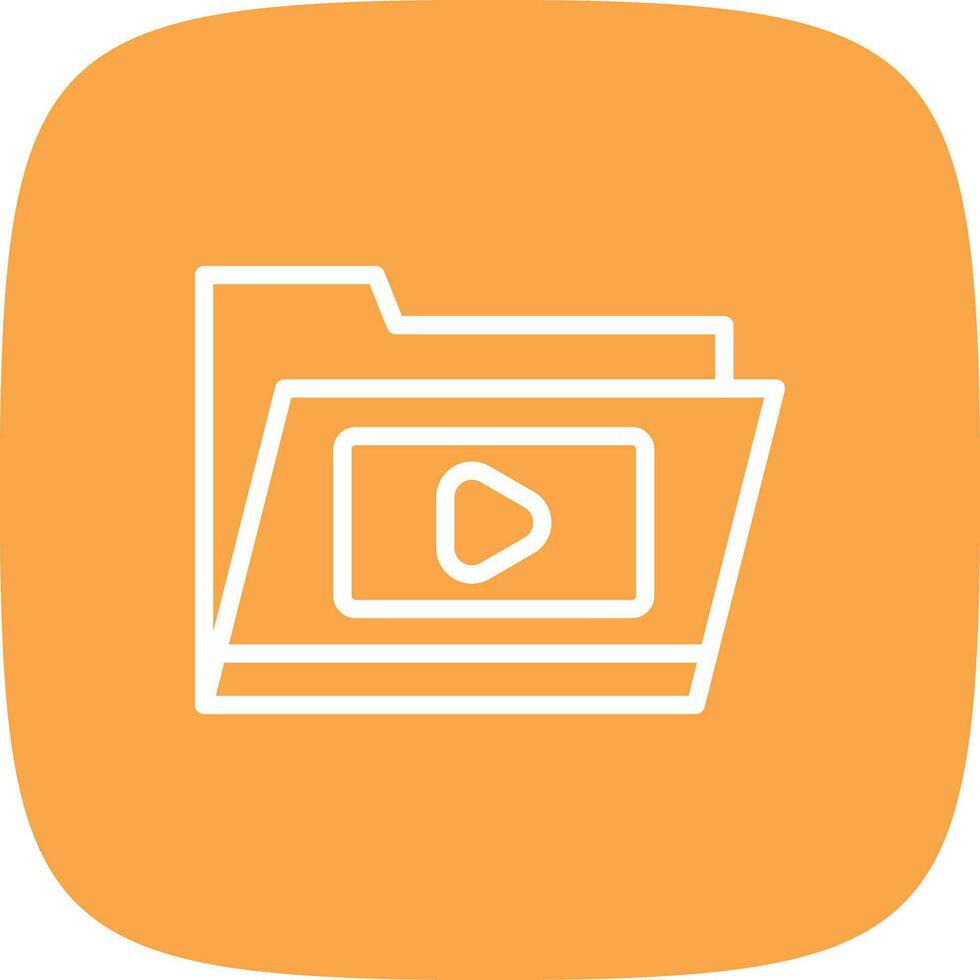 Video Folder Creative Icon Design vector