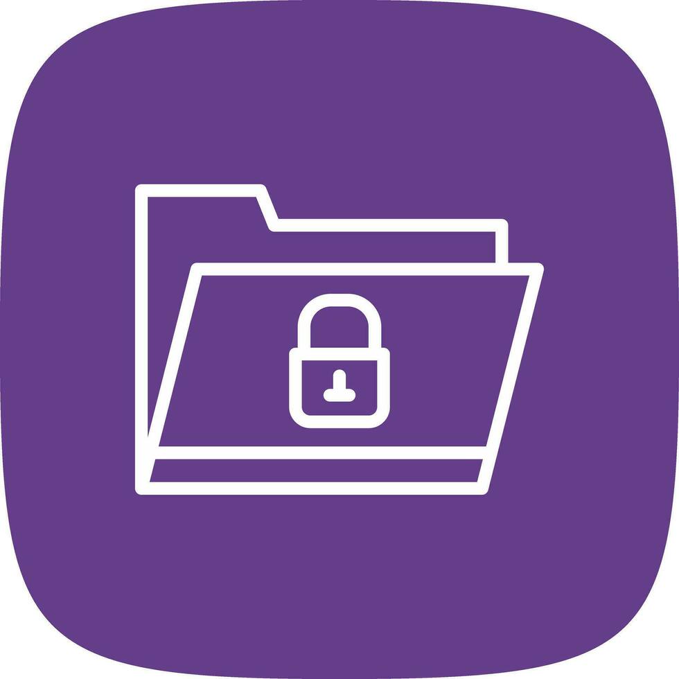 Locked Folder Creative Icon Design vector
