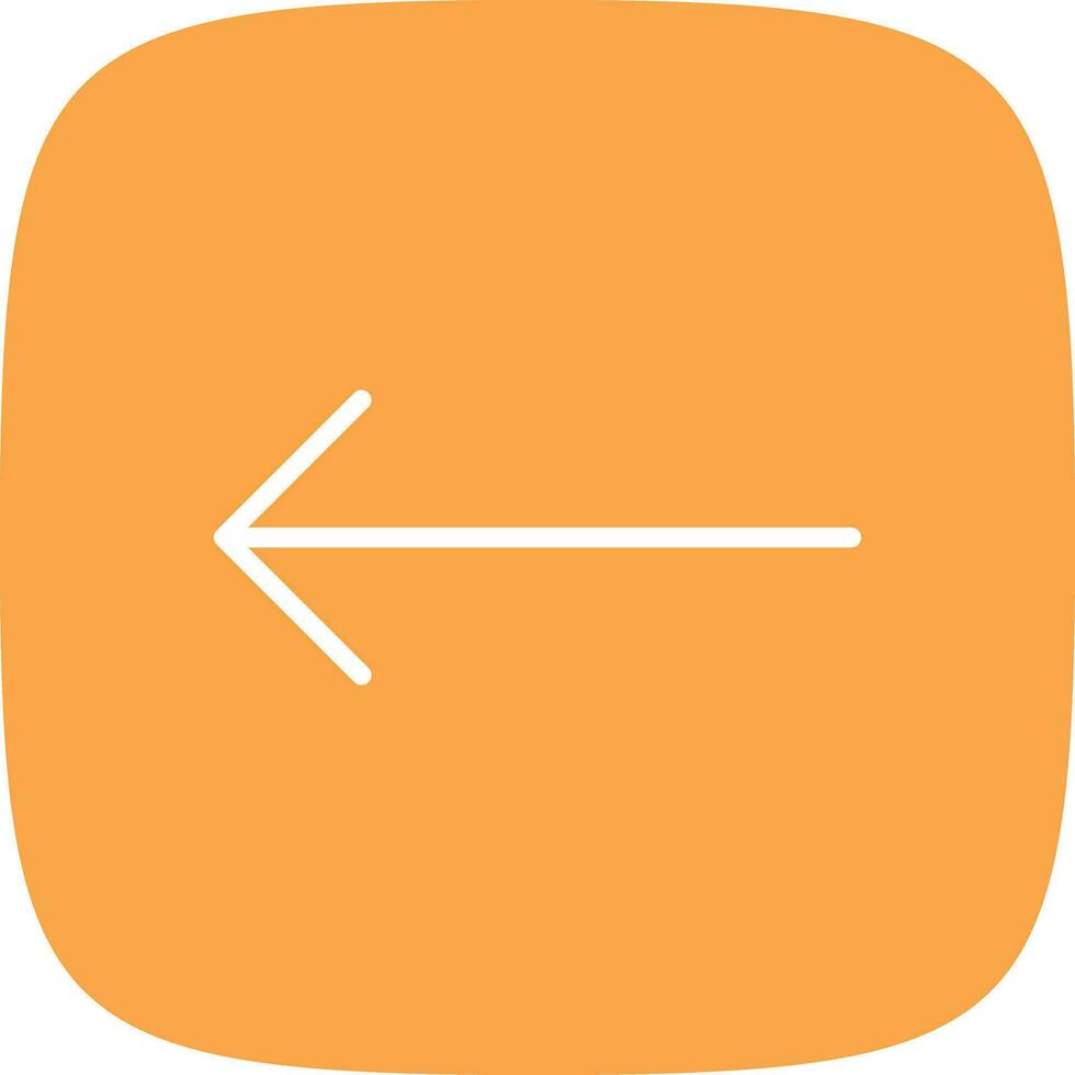 Left Arrow Creative Icon Design vector