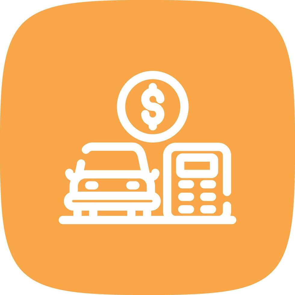 Car Loan Calculator Creative Icon Design vector