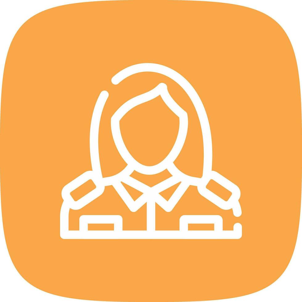 Lady Police Creative Icon Design vector