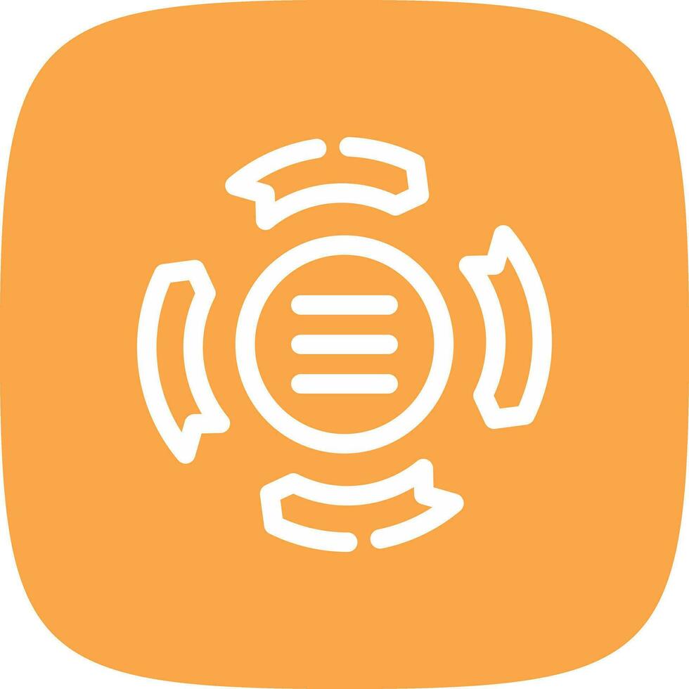 Circle Arrow Process Creative Icon Design vector