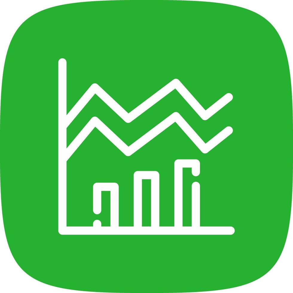 Stacked Area Creative Icon Design vector