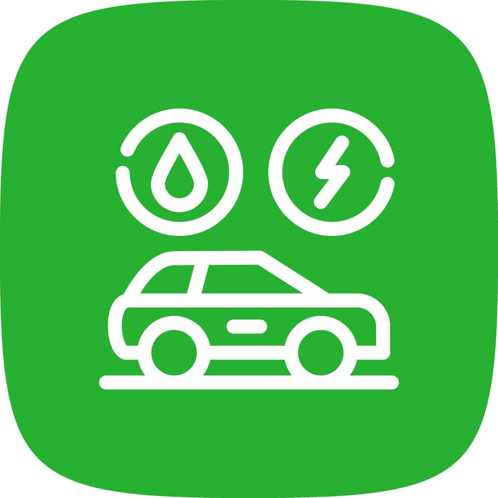 Hybrid Vehicle Creative Icon Design vector