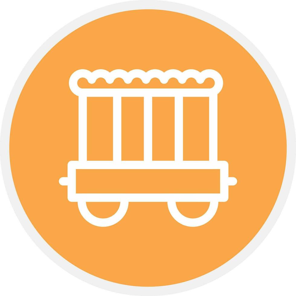 Circus Carriage Creative Icon Design vector