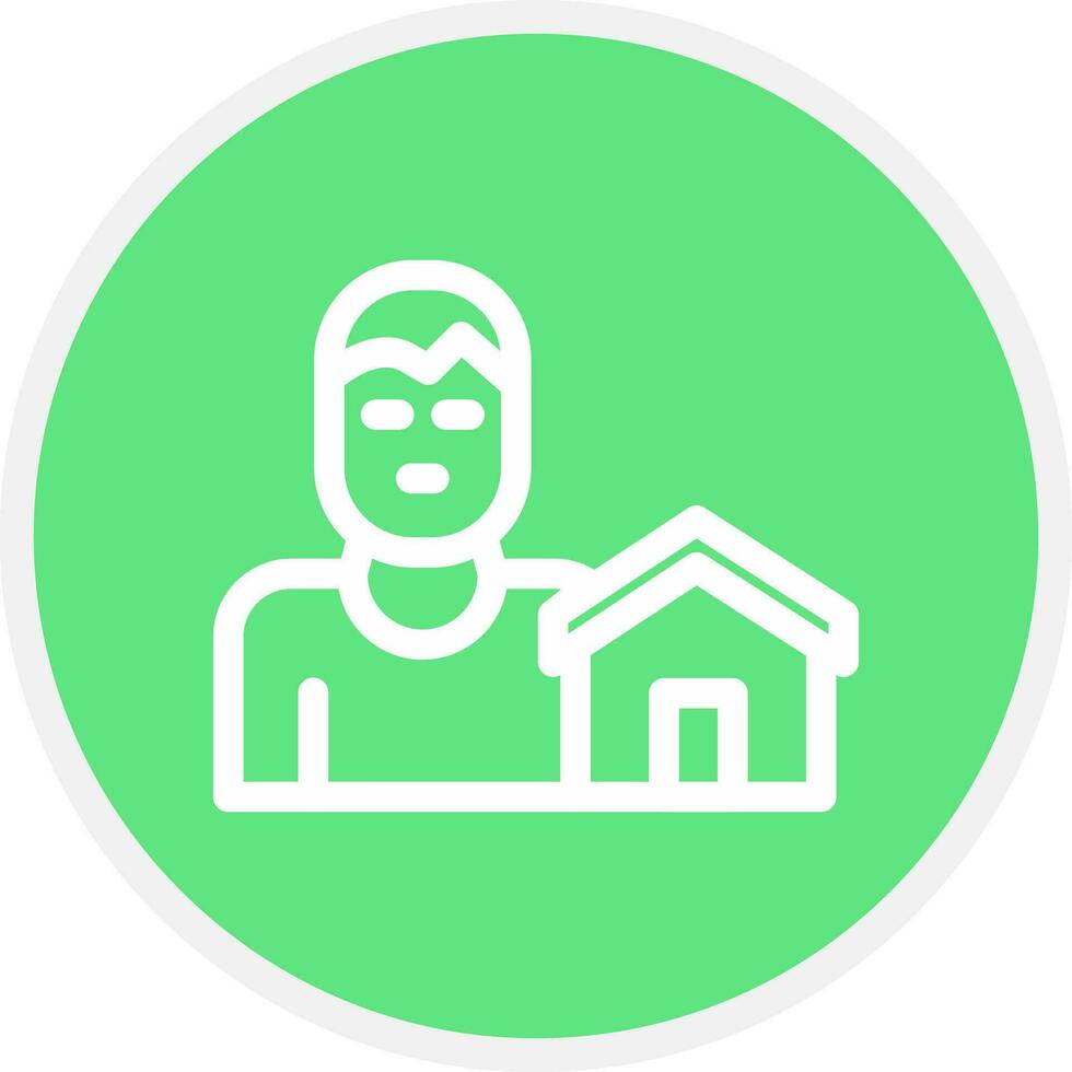 Real Estate Agent Creative Icon Design vector