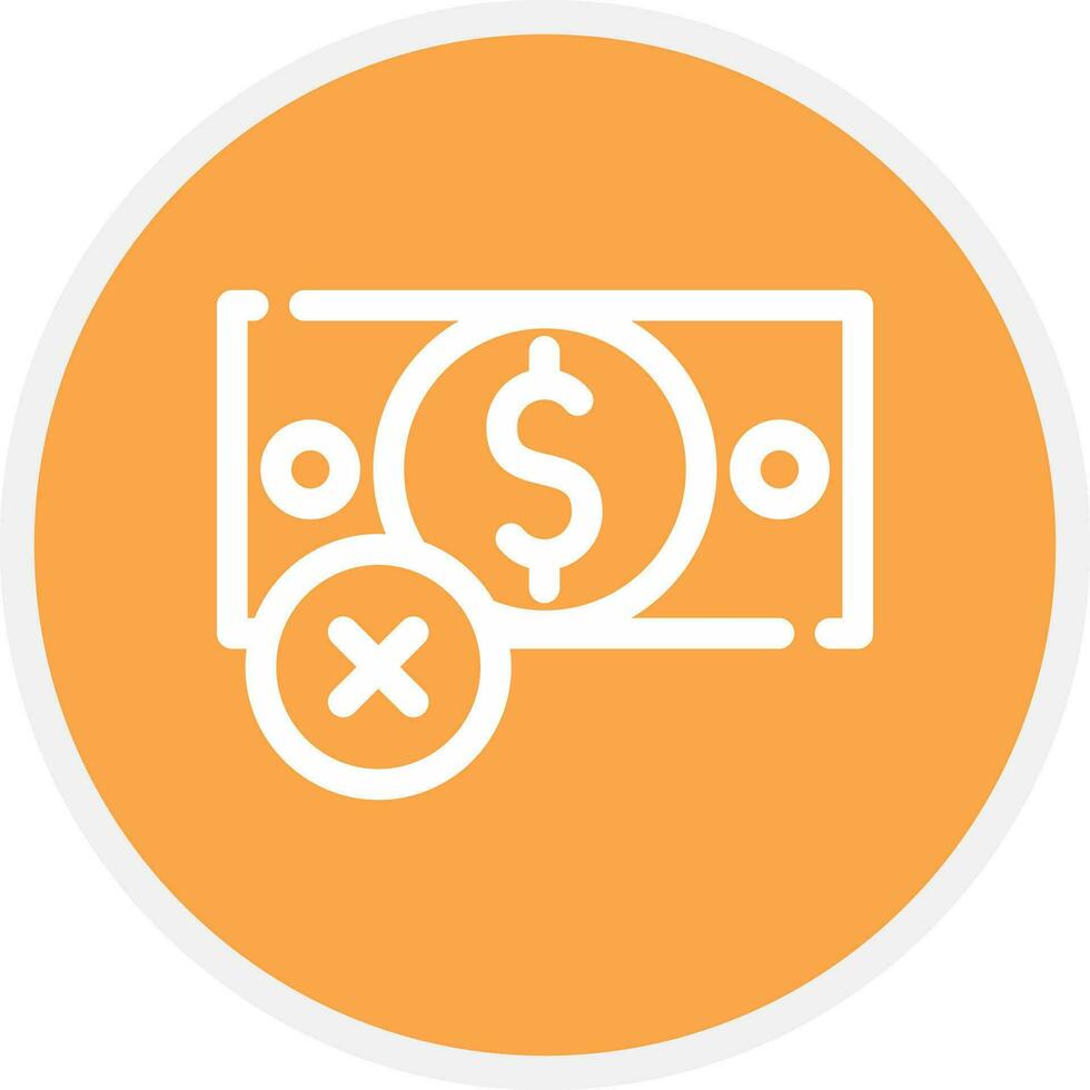 No Money Creative Icon Design vector