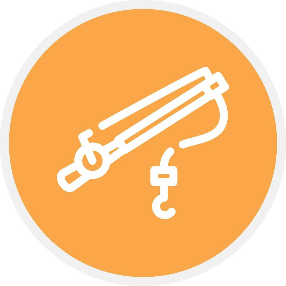 Fishing Rod Creative Icon Design vector